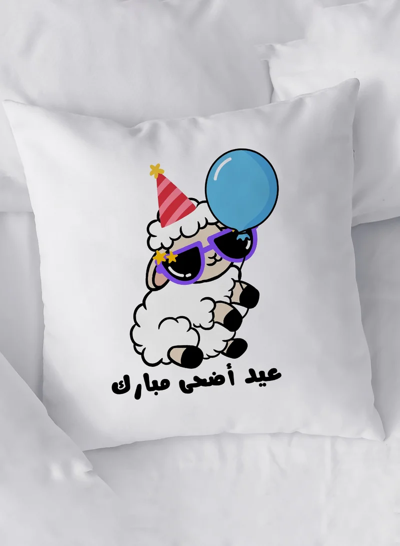 LOWHA Polyester Pillowcase Cushion Cover with Eid Adha Mubarak Design